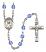 Saint John Neumann Engravable Rosary with Sapphire Beads