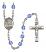 Saint Germaine Cousin Engravable Rosary with Sapphire Beads