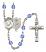 Pope Emeritace Benedict XVI Rosary with Sapphire Beads