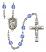 Saint Placidus Engravable Rosary with Sapphire Beads