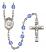 Saint Eugene de Mazenod Engravable Rosary with Sapphire Beads