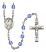 Our Lady of Africa Engravable Rosary with Sapphire Beads