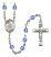 Saint Perpetua Engravable Rosary with Sapphire Beads