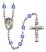 Blessed Caroline Gerhardinger Engravable Rosary with Sapphire Beads