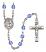 Virgen de la Merced Engravable Rosary with Sapphire Beads