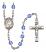 Saint Marie Magdalen Postel Engravable Rosary with Sapphire Beads