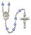 Saint Lidwina of Schiedam Engravable Rosary with Sapphire Beads