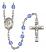 Saint Edmund Campion Engravable Rosary with Sapphire Beads