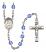 Immaculate Heart of Mary Engravable Rosary with Sapphire Beads