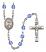 Corazon Inmaculado de Maria Engravable Rosary with Sapphire Beads