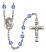 Saint Polycarp of Smyrna Engravable Rosary with Sapphire Beads