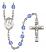 Saint Kieran Engravable Rosary with Sapphire Beads