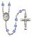 Saint John Berchmans Engravable Rosary with Sapphire Beads