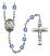 Saint Theodora Engravable Rosary with Sapphire Beads