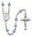 Our Lady the Undoer of Knots Engravable Rosary with Sapphire Beads