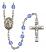 Saint Raymond of Penafort Engravable Rosary with Sapphire Beads