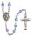 Our Lady of Assumption Engravable Rosary with Sapphire Beads