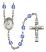 Saint Pauline Visintainer Engravable Rosary with Sapphire Beads