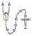 Saint Peter Canisius Engravable Rosary with Sapphire Beads