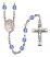 Blessed Herman the Cripple Engravable Rosary with Sapphire Beads