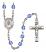 Our Lady Rosa Mystica Engravable Rosary with Sapphire Beads