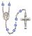 Saint Theodore Stratelates Engravable Rosary with Sapphire Beads