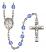 Saint Anthony Mary Claret Engravable Rosary with Sapphire Beads