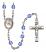 Blessed John Henry Newman Engravable Rosary with Sapphire Beads