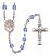 Saint Fidelis Engravable Rosary with Sapphire Beads