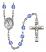 Saint Mary Magdalene of Canossa Engravable Rosary with Sapphire Beads