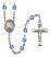 Our Lady of Good Help Engravable Rosary with Sapphire Beads