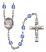 Saint Jadwiga of Poland Engravable Rosary with Sapphire Beads