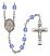 Saint Medard of Noyon Engravable Rosary with Sapphire Beads