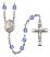 Saint Norbert of Xanten Engravable Rosary with Sapphire Beads