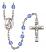 Saint Emma Uffing Engravable Rosary with Sapphire Beads