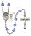 Saint Christopher and Choir Rosary with Sapphire Beads