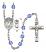 Saint Christopher and Lacrosse Rosary with Sapphire Beads