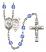 Saint Sebastian and Wrestling Rosary with Sapphire Beads