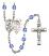 Saint Sebastian and Track & Field Rosary with Sapphire Beads