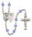 Saint Sebastian and Track & Field-Woman Rosary with Sapphire Beads