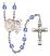 Saint Sebastian and Gymnastics Rosary with Sapphire Beads