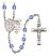 Saint Sebastian and Choir Rosary with Sapphire Beads