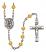 San Antonio Engravable Rosary with Topaz Beads