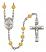 Saint Alexander Sauli Engravable Rosary with Topaz Beads