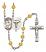 Saint Camillus of Lellis and Nurse Rosary with Topaz Beads