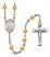 Saint John Bosco Engravable Rosary with Topaz Beads