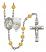 Saint Joseph of Cupertino Rosary with Topaz Beads