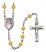 San Jose Engravable Rosary with Topaz Beads