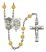 Saint Michael and EMT Rosary with Topaz Beads