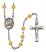 Virgen de la Divina Providencia Engravable Rosary with Topaz Beads